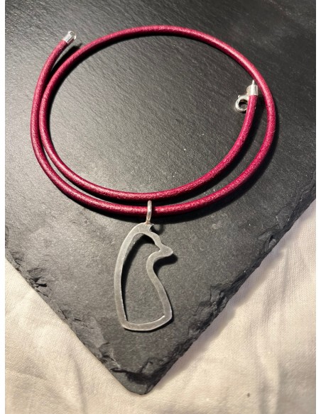 Colgante silueta zorro en plata de primera ley.