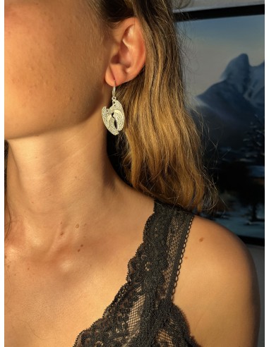 Pendientes dos zorros martelé