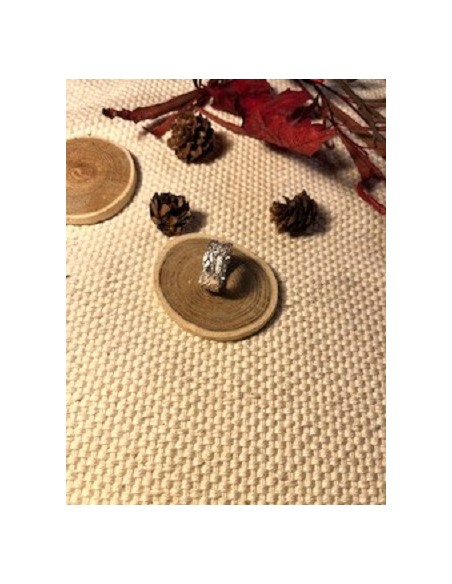 Anillo ancho para hombre en plata de primera ley con acabado en pasivado