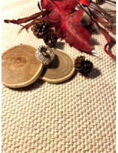 Anillo ancho para hombre en plata de primera ley con... 2