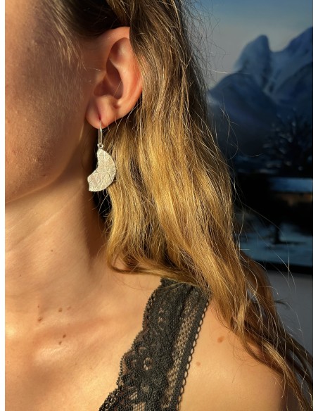 Pendientes "El Bosque" en plata de primera ley.