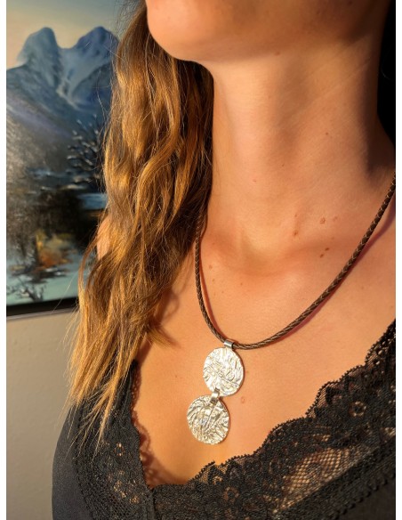 COLGANTE DE PLATA CIRCULAR